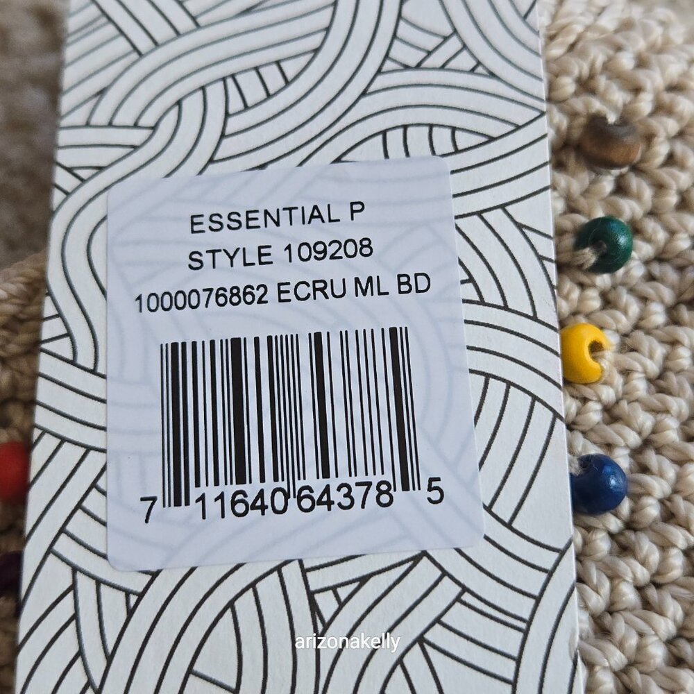 NWT The Sak Crocheted Essential Pouch Colorful Wooden Beads - Picture 5 of 8